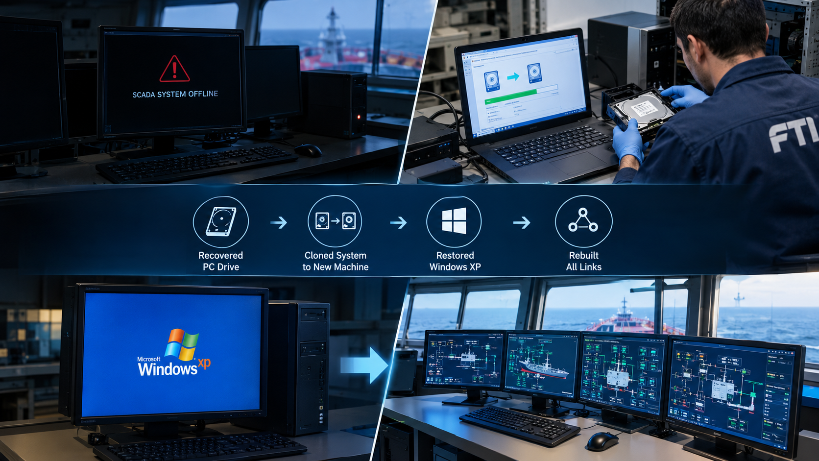 Vessel SCADA: PC Recovery & Windows XP Rebuild