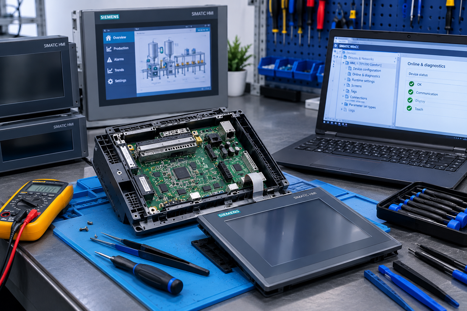 HMI repair and testing